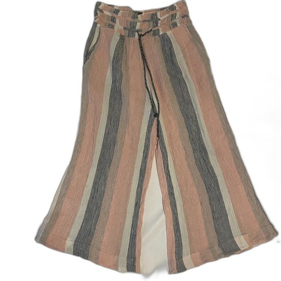 Free People Pants - Free People Striped Crinkle Pant Size Medium